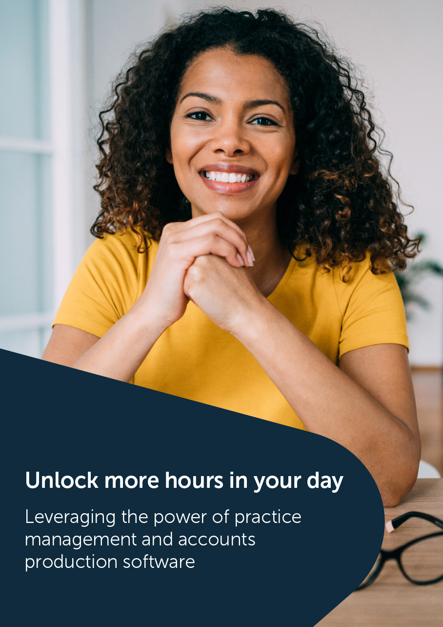 Unlock more hours in your day, lady in yellow top holding hands and smiling