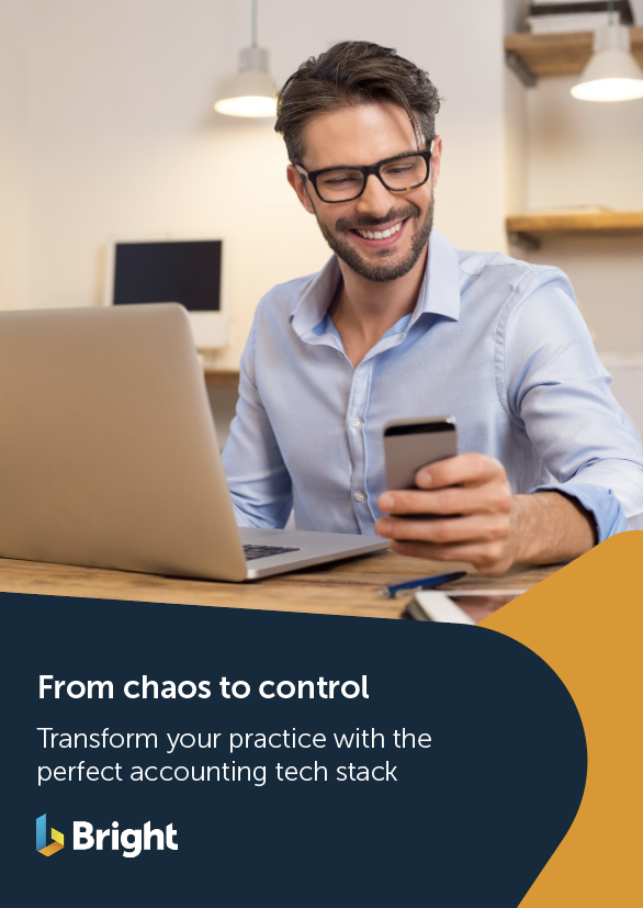 From chaos to control, trasfrom your practise, Man on phone on laptop