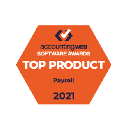 2021 accountingweb award logo for top product in payroll Bright Software Group