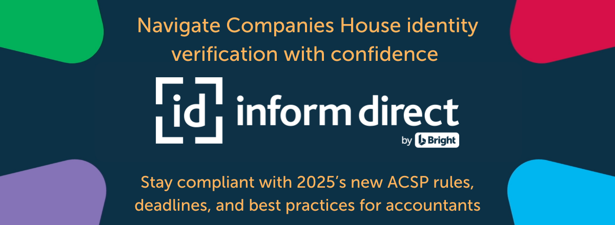 Banner Header Text: Navigate Companies House identity verification with confidence Stay compliant with 2025’s new ACSP rules, deadlines, and best practices for accountants